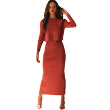 Load image into Gallery viewer, 2 PC Knitted Sweater + Skirt Set
