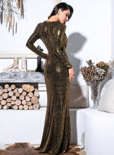 Load image into Gallery viewer, Metallic Deep V-Neck Glitter Maxi Dress
