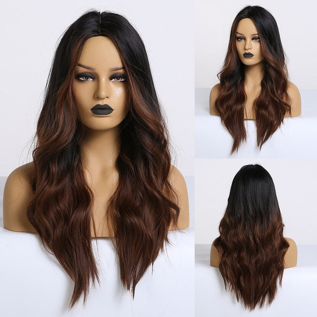 Long Synthetic Wavy Heat Resistant Daily Wigs