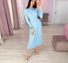 Load image into Gallery viewer, Elegant Knitted Cotton Slim Sleeve Dress
