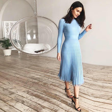 Load image into Gallery viewer, Elegant Knitted Cotton Slim Sleeve Dress
