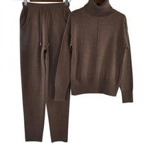 Load image into Gallery viewer, Wool Cotton Knit High Collar Sweater+Pants
