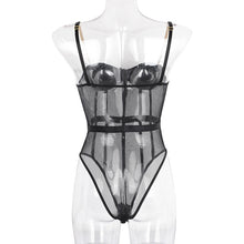 Load image into Gallery viewer, Mesh with Chain Straps Bodysuit

