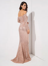 Load image into Gallery viewer, Strapless Deep V Collar Sequin Gown
