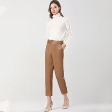 Load image into Gallery viewer, Luxury Design High Quality PU Leather Pants with Belt
