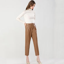 Load image into Gallery viewer, Luxury Design High Quality PU Leather Pants with Belt

