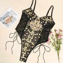 Load image into Gallery viewer, Embroidered Floral Lace Bodysuit
