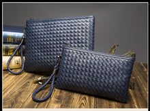 Load image into Gallery viewer, Leather Weave Knit Clutch Bag

