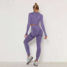 Load image into Gallery viewer, Seamless Sport Set High Waist Belly Control Legging
