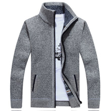 Load image into Gallery viewer, Men&#39;s Wool Zipper Knitwear Cardigan
