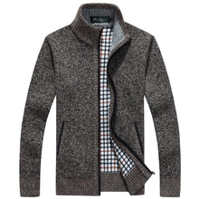 Load image into Gallery viewer, Men&#39;s Wool Zipper Knitwear Cardigan
