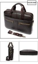 Load image into Gallery viewer, Men&#39;s Genuine Natural Leather Briefcase
