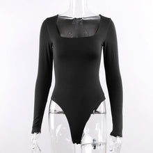 Load image into Gallery viewer, Solid Long Sleeve Fitted Bodysuit
