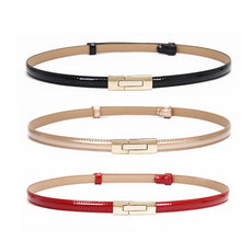 Load image into Gallery viewer, New Design Faux Leather Thin Belt.
