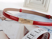 Load image into Gallery viewer, New Design Faux Leather Thin Belt.
