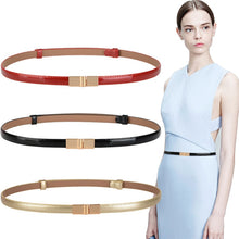 Load image into Gallery viewer, New Design Faux Leather Thin Belt.
