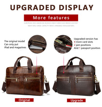 Load image into Gallery viewer, Men&#39;s Genuine Natural Leather Briefcase
