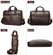 Load image into Gallery viewer, Men&#39;s Genuine Natural Leather Briefcase
