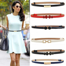 Load image into Gallery viewer, New Design Faux Leather Thin Belt.
