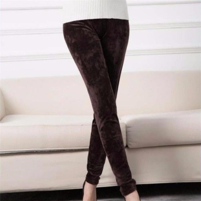 Warm Velvet High Waist Leggings