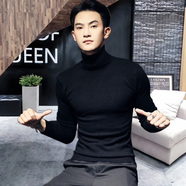 Winter Knit Turtleneck Sweater