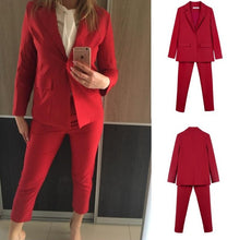 Load image into Gallery viewer, Business Blazer+Pencil Pant Suit
