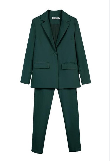 Business Blazer+Pencil Pant Suit