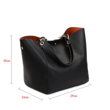 Load image into Gallery viewer, Large Bucket PU Tote Handbag
