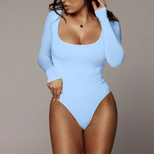 Load image into Gallery viewer, Solid Long Sleeve Fitted Bodysuit
