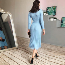 Load image into Gallery viewer, Elegant Knitted Cotton Slim Sleeve Dress
