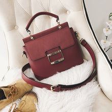 Load image into Gallery viewer, Leather PU Buckle Handbag Crossbody Bag
