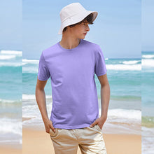 Load image into Gallery viewer, Men&#39;s Cotton Solid T-Shirts
