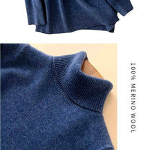 Load image into Gallery viewer, 100% Merino Wool Turtleneck
