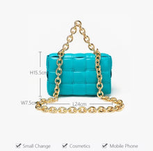 Load image into Gallery viewer, Luxury Soft Woven Thick Metal Chain Bag
