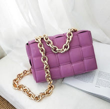 Load image into Gallery viewer, Luxury Soft Woven Thick Metal Chain Bag
