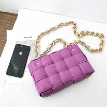 Load image into Gallery viewer, Luxury Soft Woven Thick Metal Chain Bag
