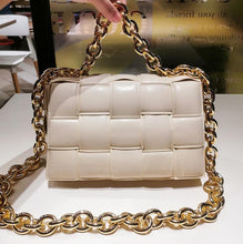 Load image into Gallery viewer, Luxury Soft Woven Thick Metal Chain Bag
