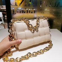 Load image into Gallery viewer, Luxury Soft Woven Thick Metal Chain Bag
