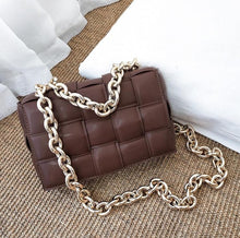 Load image into Gallery viewer, Luxury Soft Woven Thick Metal Chain Bag
