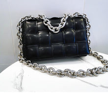 Load image into Gallery viewer, Luxury Soft Woven Thick Metal Chain Bag
