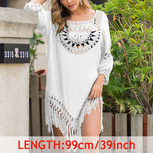 Load image into Gallery viewer, Tropical Tassel Cover Up Tunic
