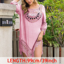 Load image into Gallery viewer, Tropical Tassel Cover Up Tunic
