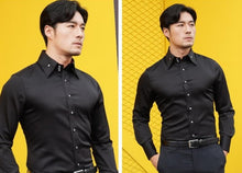 Load image into Gallery viewer, Luxury Button Up Silk Cotton Slim Fit Shirt
