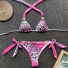 Load image into Gallery viewer, Rhinestone Crystal Diamond Bikini
