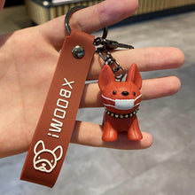 Load image into Gallery viewer, Cartoon Fighting Dog Keychain
