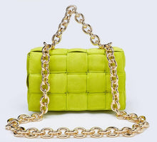 Load image into Gallery viewer, Suede Thick Metal Chain Woven Purse
