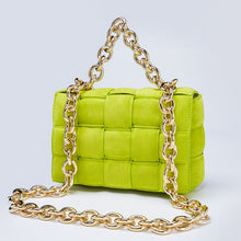 Load image into Gallery viewer, Suede Thick Metal Chain Woven Purse
