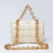 Load image into Gallery viewer, Luxury Soft Woven Thick Metal Chain Bag
