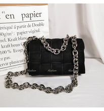 Load image into Gallery viewer, Suede Thick Metal Chain Woven Purse
