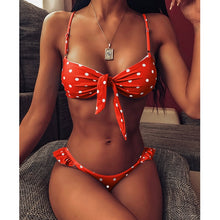 Load image into Gallery viewer, Polka Dot Strap or Strapless Bikini
